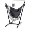 chHeight Adjustable Hammock Chair with Phone Holder and Side Pocket