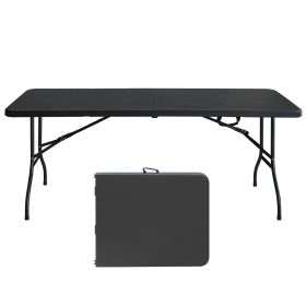 6ft Folding table, suitable for camping, picnics, parties, clean atmosphere, high load bearing.