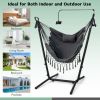 chHeight Adjustable Hammock Chair with Phone Holder and Side Pocket