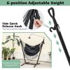 chHeight Adjustable Hammock Chair with Phone Holder and Side Pocket