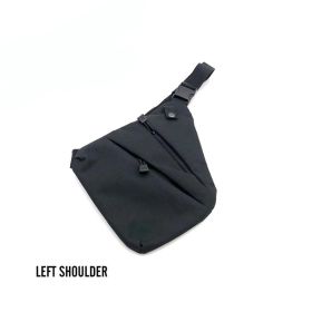 Nylon Shoulder Bag; Multifunctional Concealed Tactical Storage Bag; Holster (Color: Black Left)